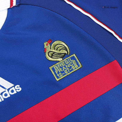 Maillot de foot domicile rétro pour homme France 1998