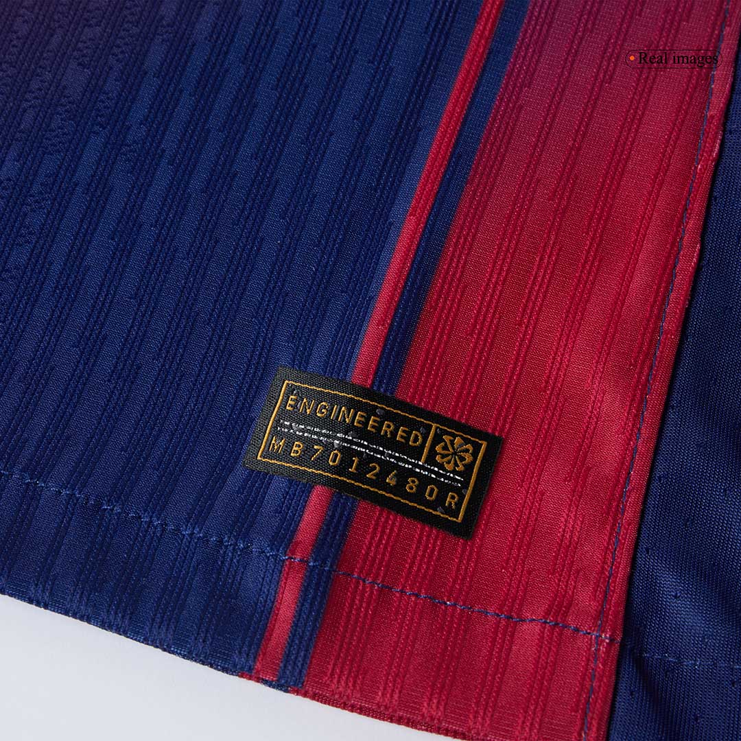 Maillot de football domicile Lamine Yamal #10 FC Barcelone version joueur 2025/26 pour homme - Coupe slim