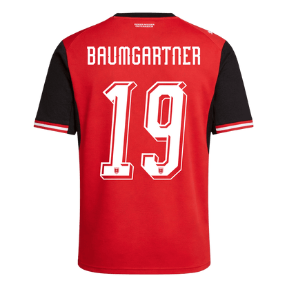 Maillot de Foot Domicile BAUMGARTNER #19 Autriche Coupe du Monde 2026 Homme