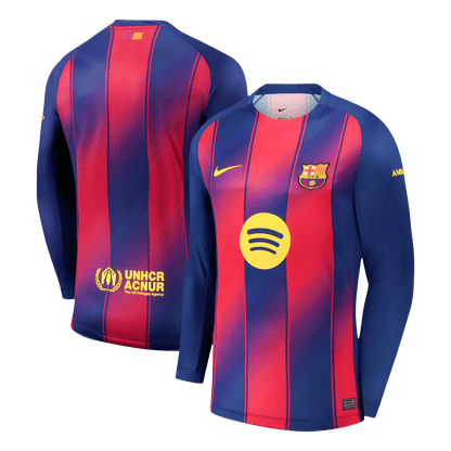 Maillot de football domicile à manches longues pour homme Barcelone 2025/26