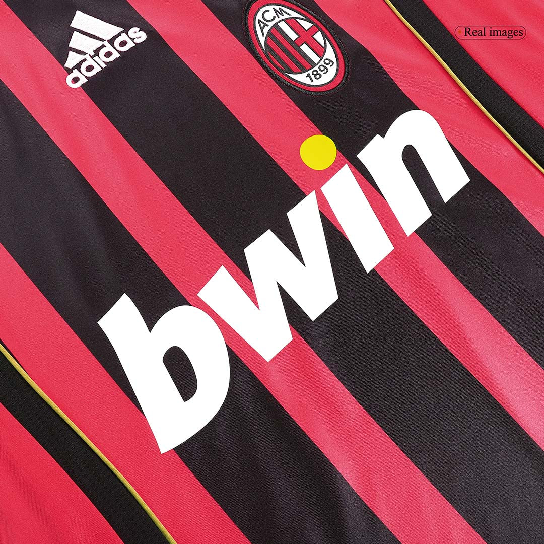 Maillot de foot rétro MALDINI #3 AC Milan domicile manches longues homme 2006/07