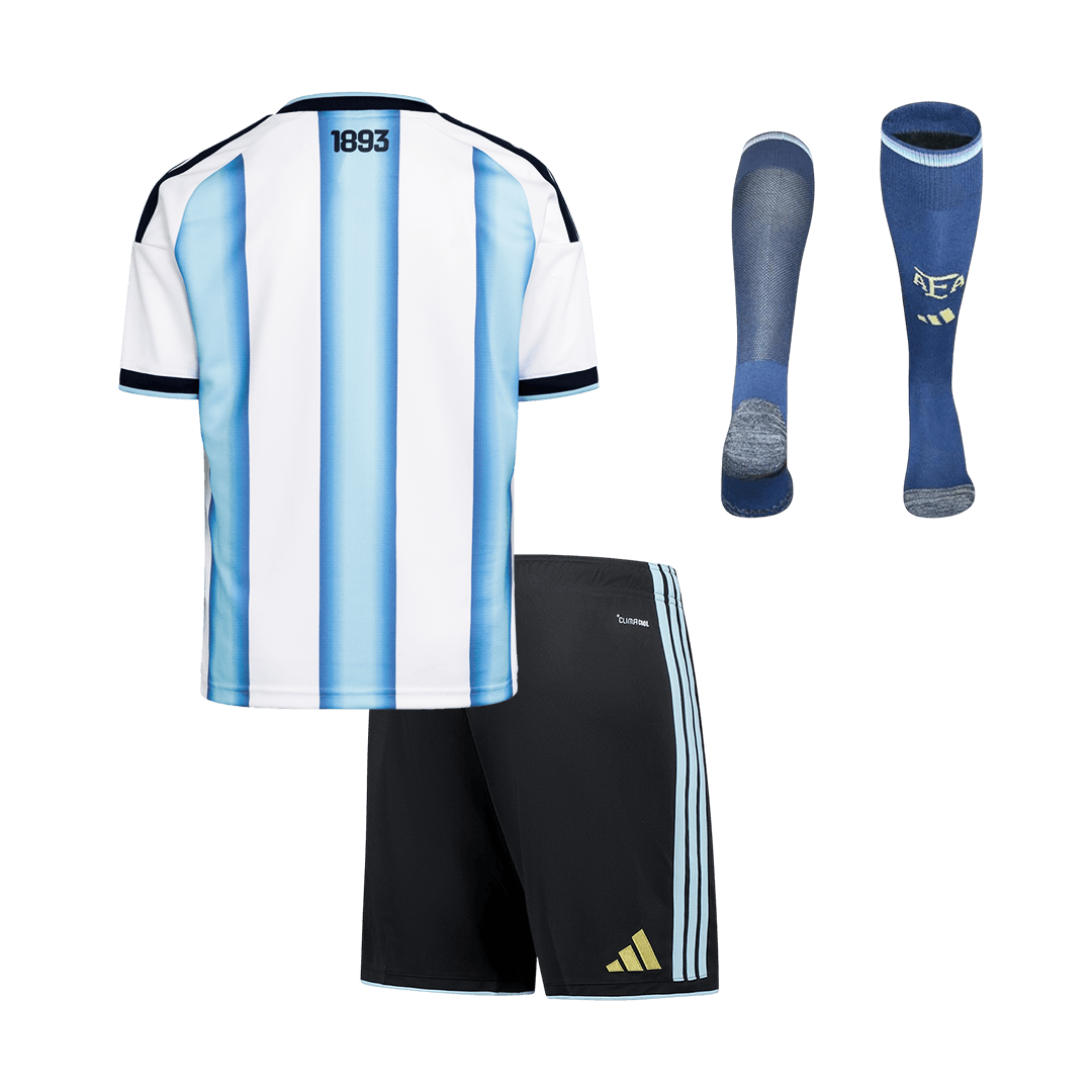Ensemble maillot de foot domicile Argentine Coupe du Monde 2026 pour enfant [PREMIUM]