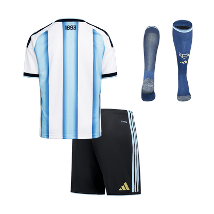 Ensemble maillot de foot domicile Argentine Coupe du Monde 2026 pour enfant [PREMIUM]