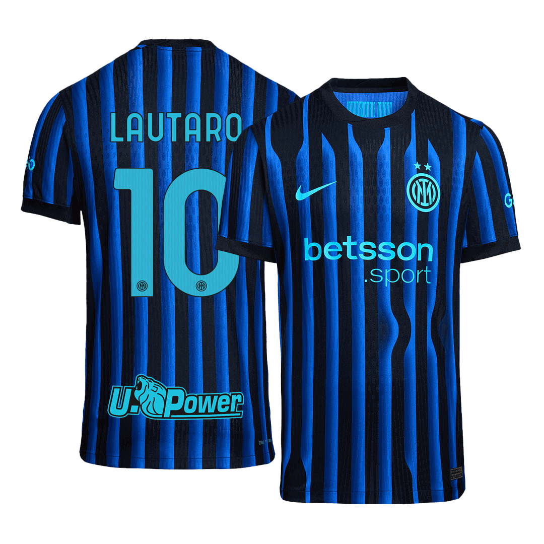 Maillot de Foot Domicile Inter Milan 2025/26 Version Joueur Homme LAUTARO #10 - Coupe Ajustée