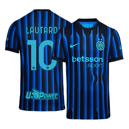 Maillot de Foot Domicile Inter Milan 2025/26 Version Joueur Homme LAUTARO #10 - Coupe Ajustée