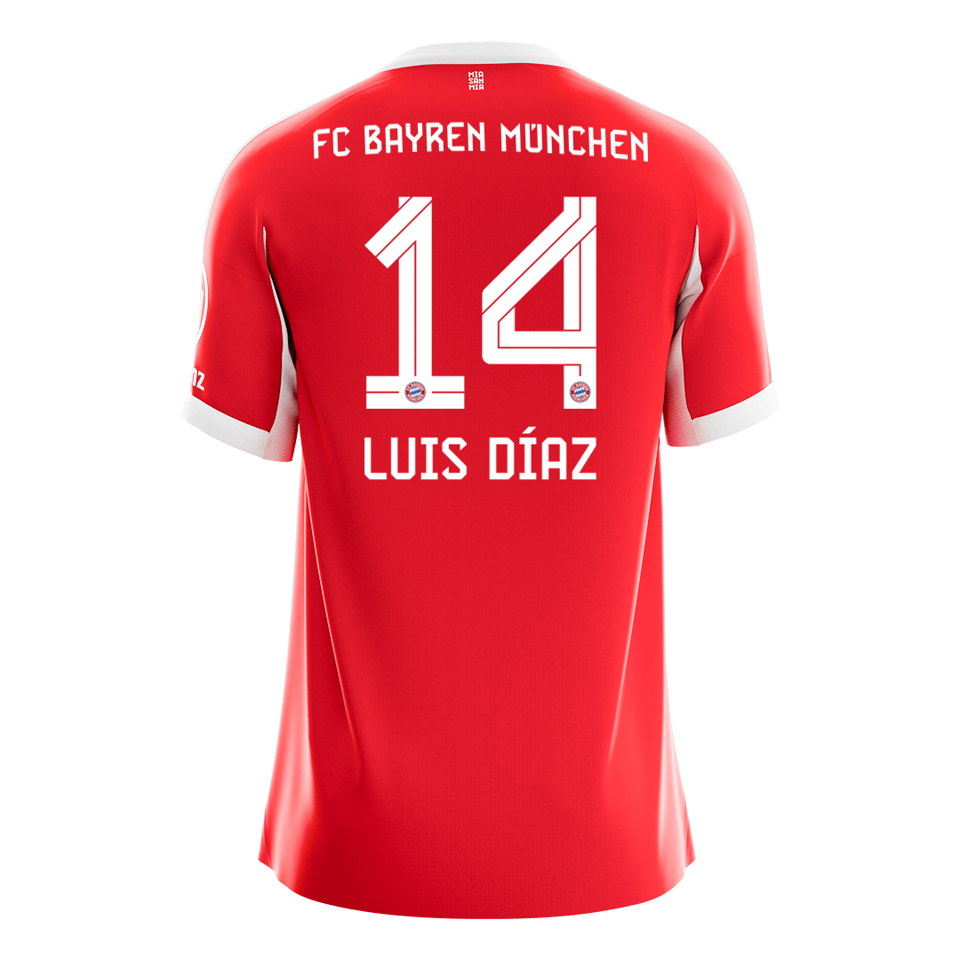 Maillot de football domicile homme Bayern Munich 2025/26 LUIS DÍAZ #14 [PREMIUM]