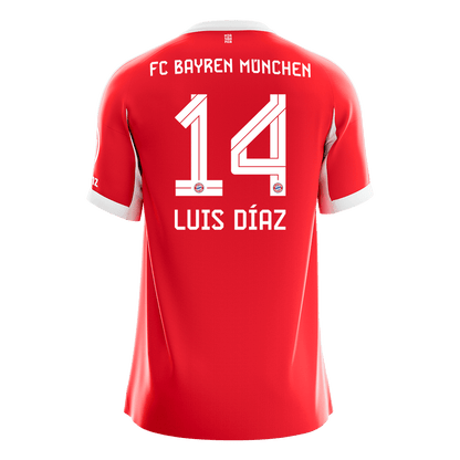 Maillot de football domicile homme Bayern Munich 2025/26 LUIS DÍAZ #14 [PREMIUM]
