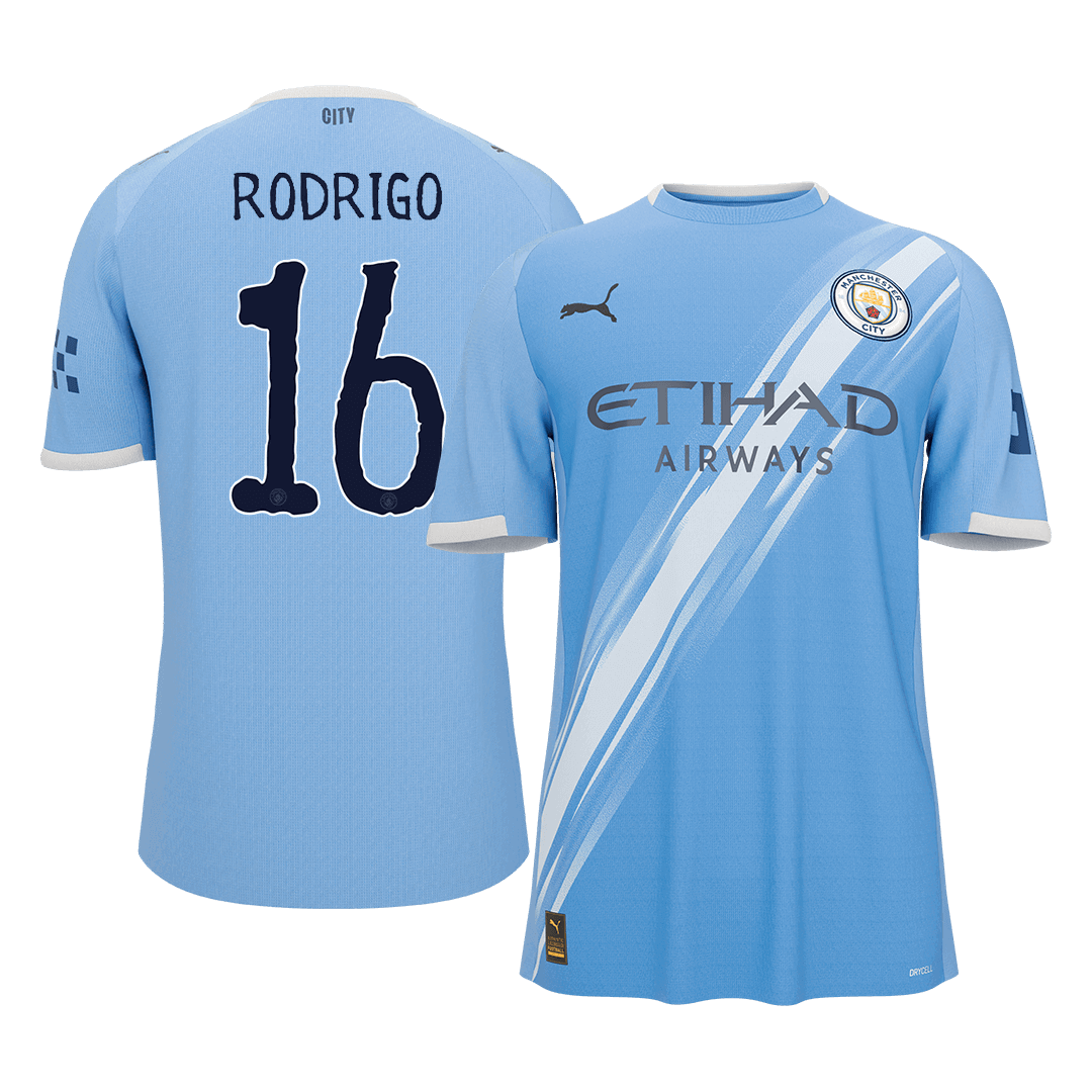 Maillot de foot domicile RODRIGO #16 Manchester City Coupe du Monde 2025/26 homme [PREMIUM]