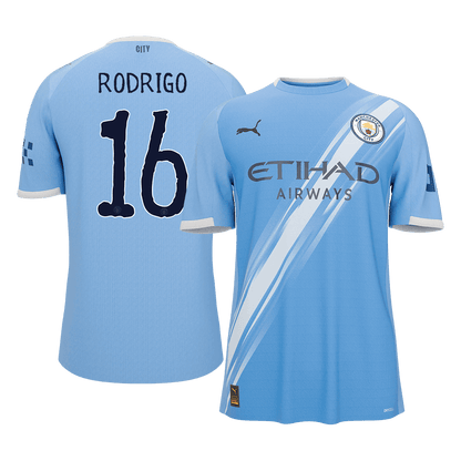 Maillot de foot domicile RODRIGO #16 Manchester City Coupe du Monde 2025/26 homme [PREMIUM]