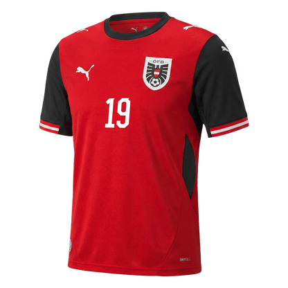Maillot de Foot Domicile BAUMGARTNER #19 Autriche Coupe du Monde 2026 Homme