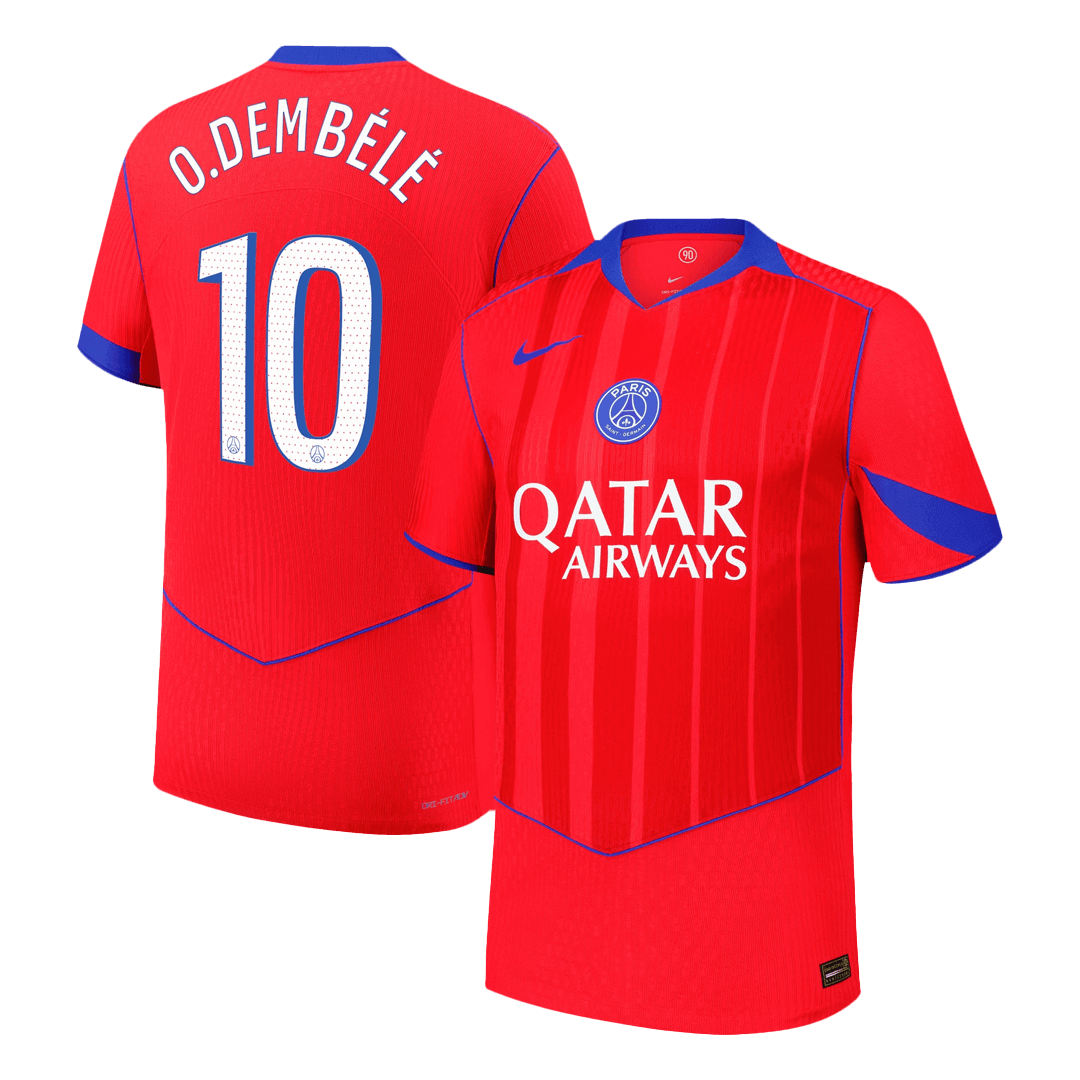 O.DEMBÉLÉ #10 Maillot de Foot Homme PSG 2025/26 Version Joueur Troisième Extérieur - Coupe Slim