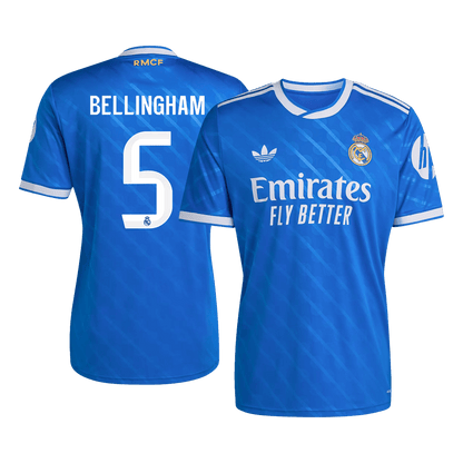 Maillot de foot BELLINGHAM #5 Real Madrid Troisième Extérieur Homme 2025/26