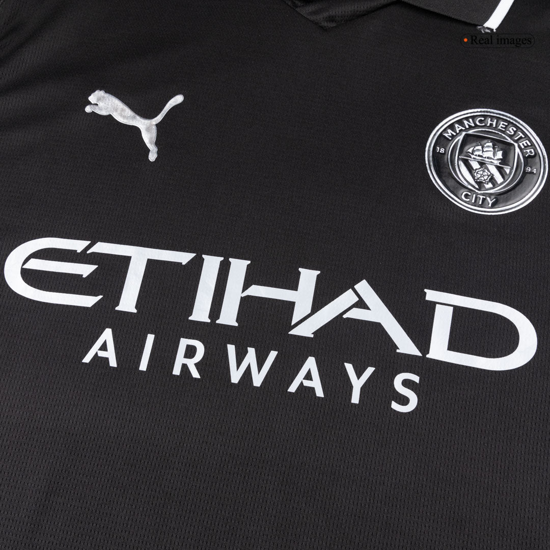 Maillot de foot Manchester City extérieur manches longues 2025/26 pour homme