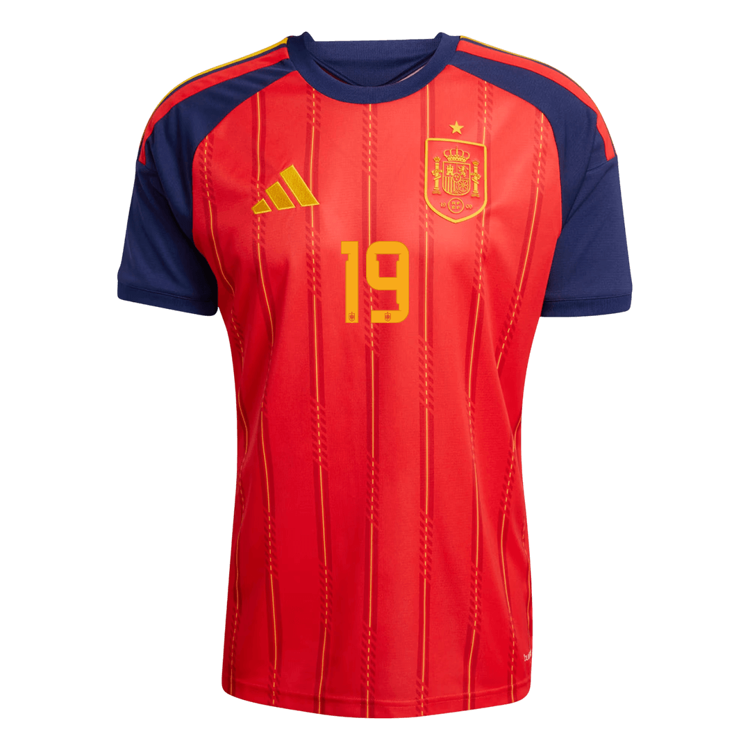 Maillot de football domicile Espagne Coupe du Monde 2026 LAMINE YAMAL #19 Homme [PREMIUM]