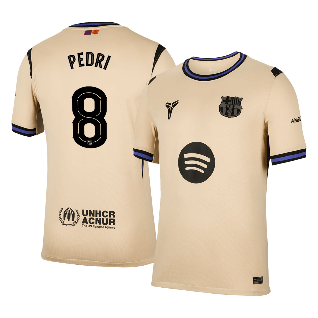 Maillot de Foot PEDRI #8 Barcelone Extérieur UCL 2025/26 Homme