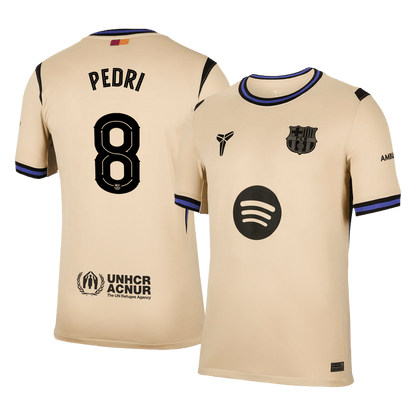 Maillot de Foot PEDRI #8 Barcelone Extérieur UCL 2025/26 Homme