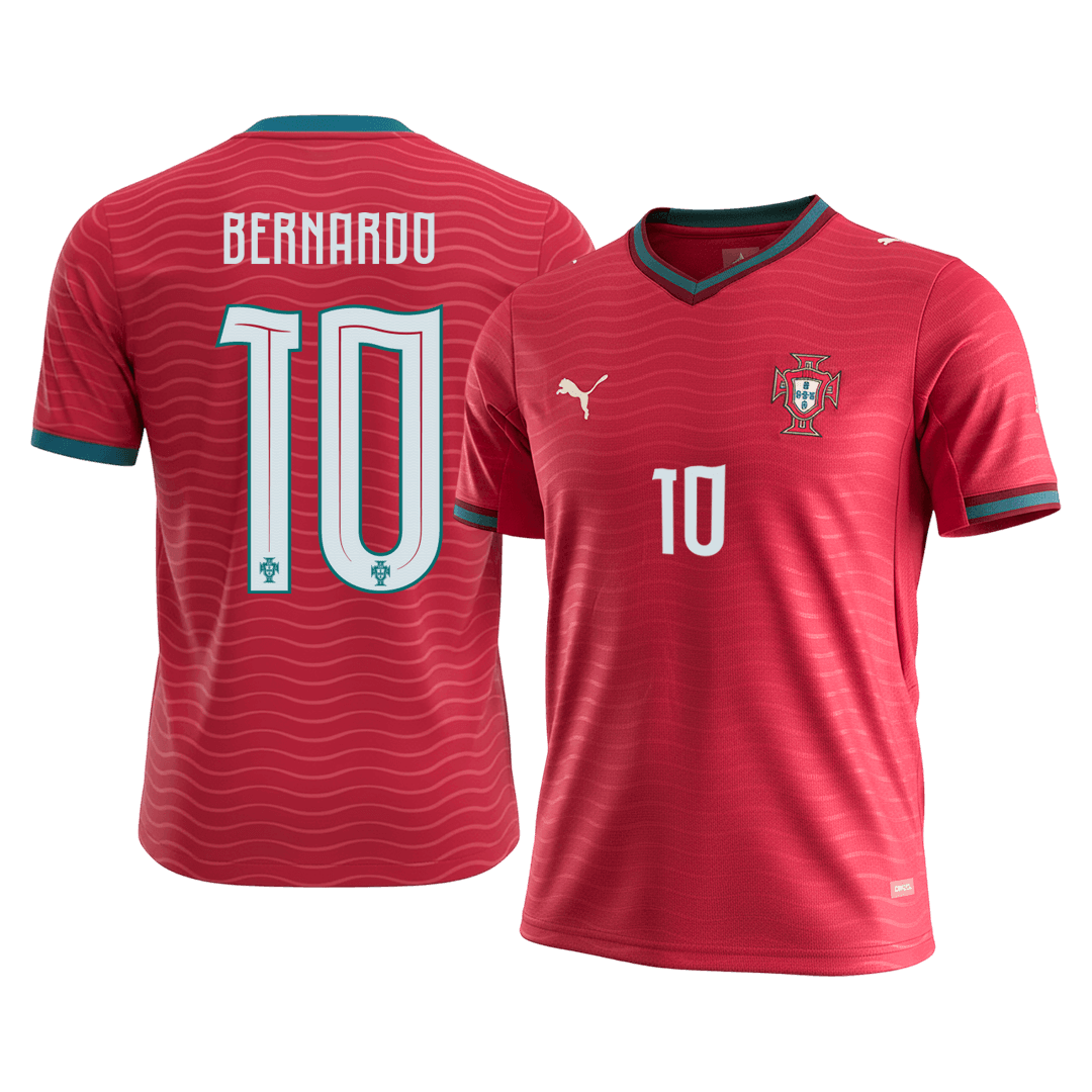 Maillot de Foot Domicile BERNARDO #10 Portugal Coupe du Monde 2026 pour Homme