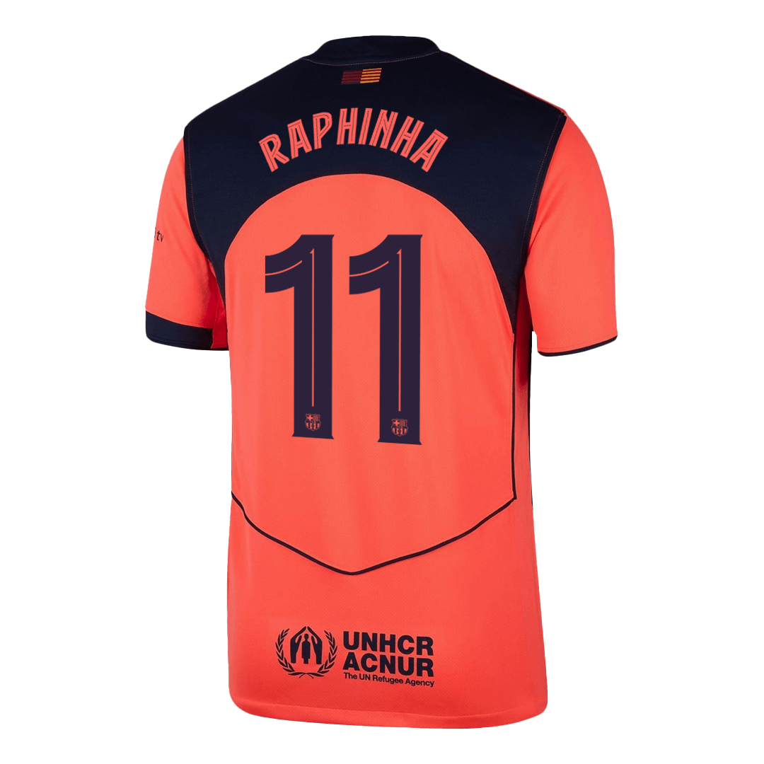 Maillot de football RAPHINHA #11 FC Barcelone UCL 2025/26 Troisième Extérieur pour homme