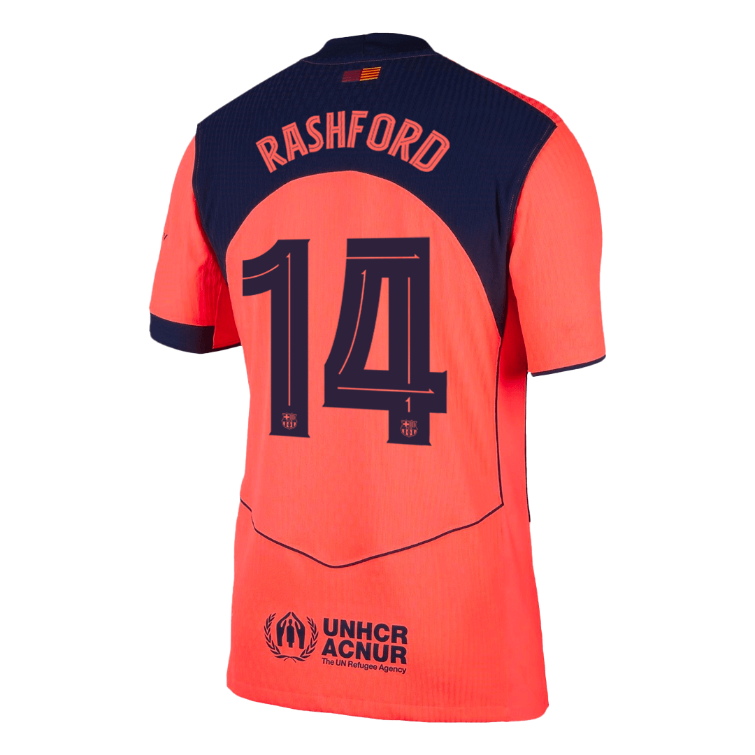 Maillot de football RASHFORD #14 homme FC Barcelone LDC 2025/26 version joueur, troisième maillot extérieur - Coupe ajustée