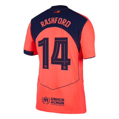 Maillot de football RASHFORD #14 homme FC Barcelone LDC 2025/26 version joueur, troisième maillot extérieur - Coupe ajustée