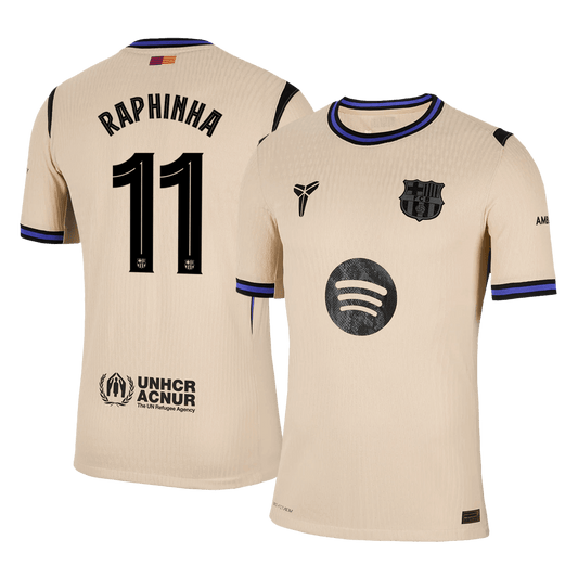 RAPHINHA #11 Men's Barcelona UCL 2025/26 Player Version Away Soccer Jersey - Slim Fit