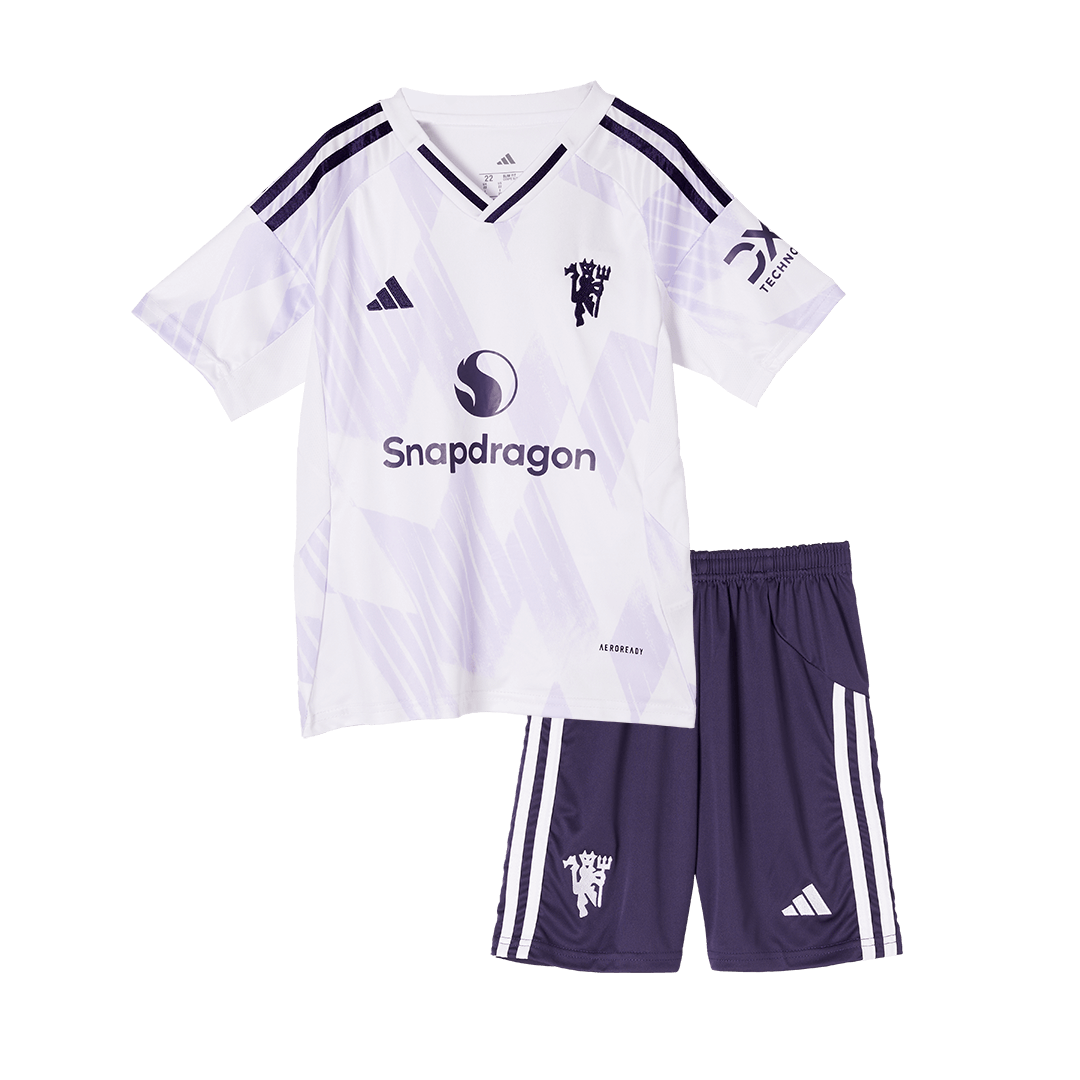 Maillot de football extérieur Manchester United 2025/26 pour enfant