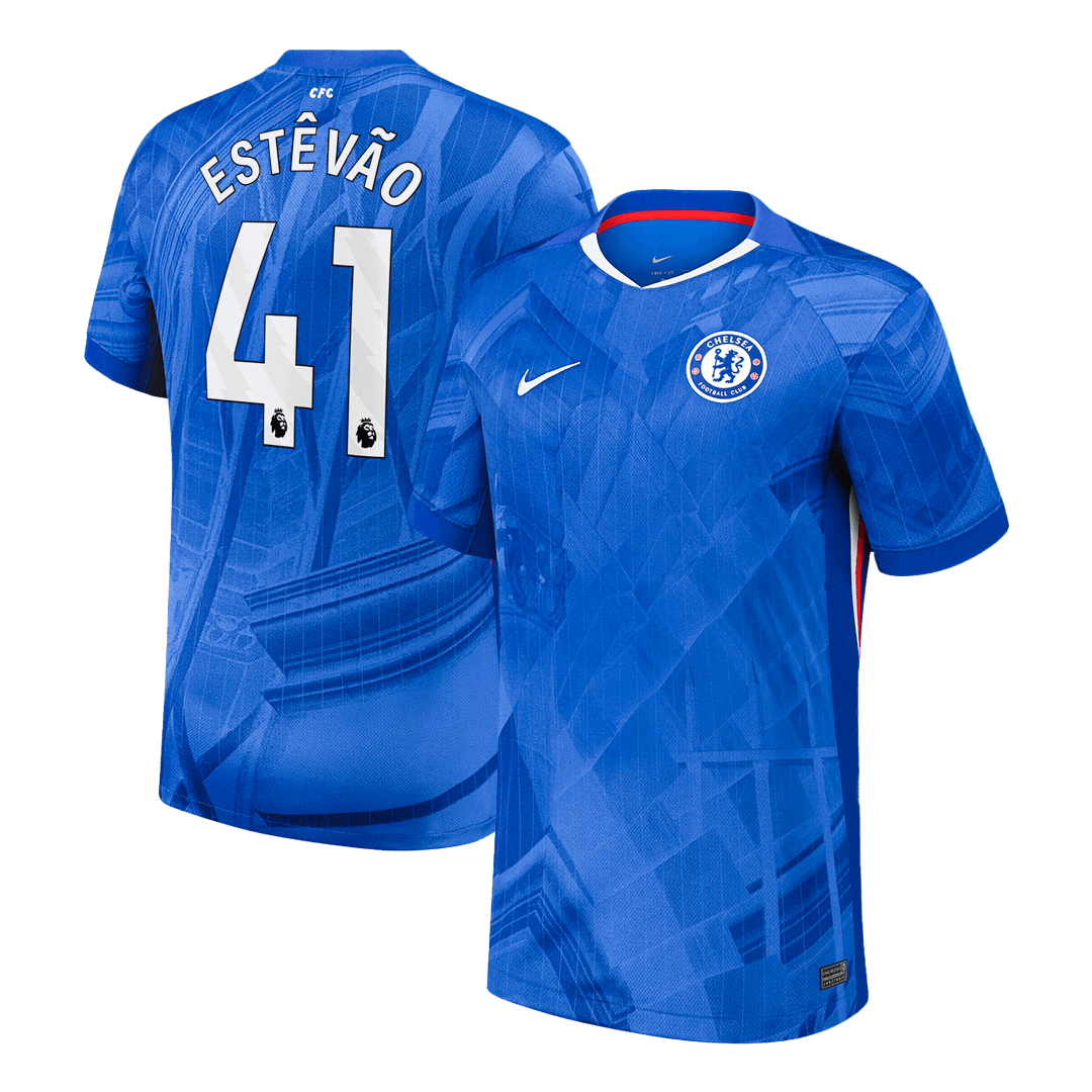 Maillot de foot Chelsea domicile ESTÊVÃO #41 homme 2025/26 [PREMIUM]