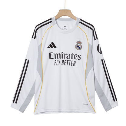 Maillot de football domicile à manches longues Real Madrid 2025/26 pour homme