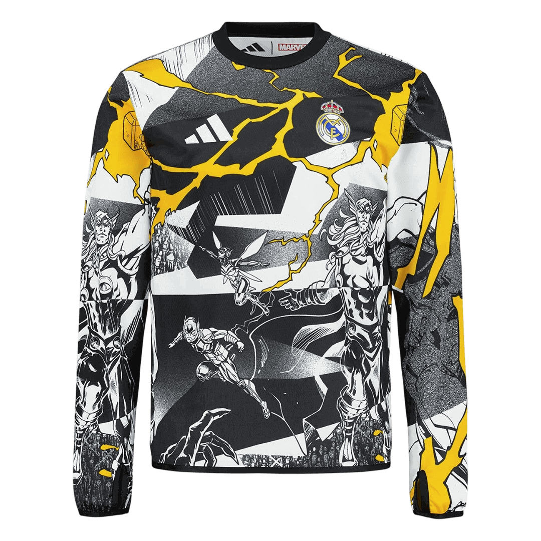 Maillot de football manches longues Real Madrid 2025/26 pour homme