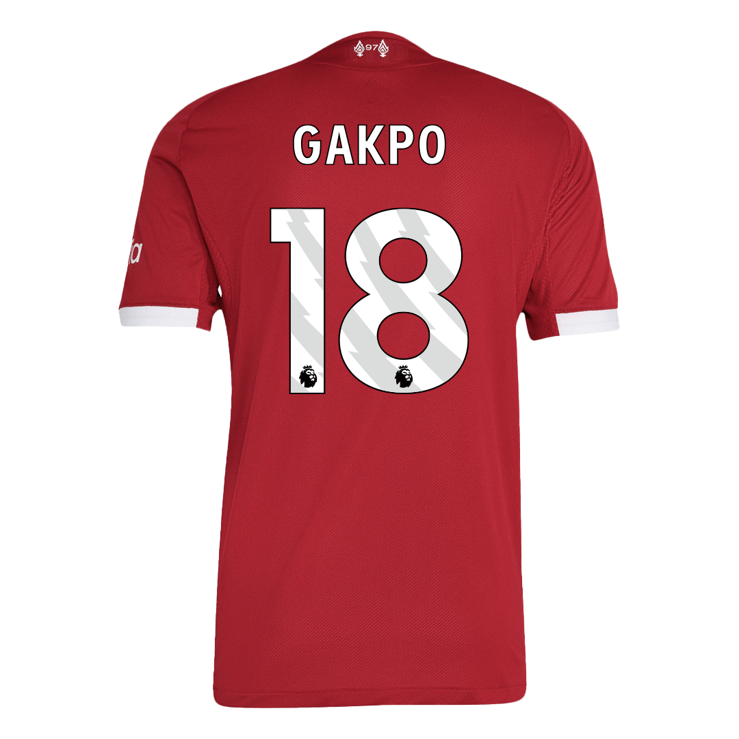 Maillot de Foot Domicile Homme Liverpool 2025/26 GAKPO #18 Version Joueur - Coupe Ajustée