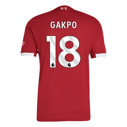 Maillot de Foot Domicile Homme Liverpool 2025/26 GAKPO #18 Version Joueur - Coupe Ajustée