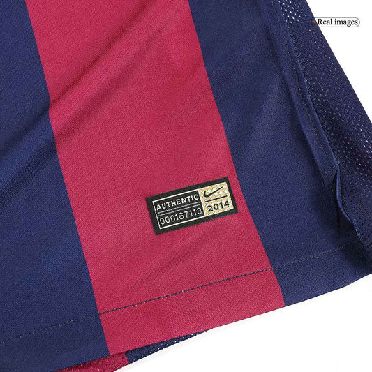 Retro MESSI #10 Men's Barcelona 2014/15 Home Soccer Jersey