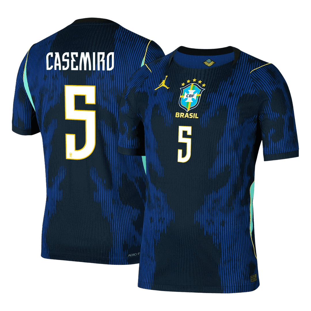 CASEMIRO #5 Men's Brazil World Cup 2026 Player Version Away Soccer Jersey - Slim Fit
