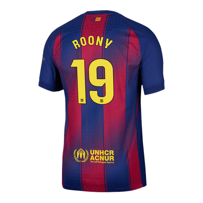 Maillot de football domicile ROONY #19 Barcelone 2025/26 Version Joueur Homme - Coupe ajustée