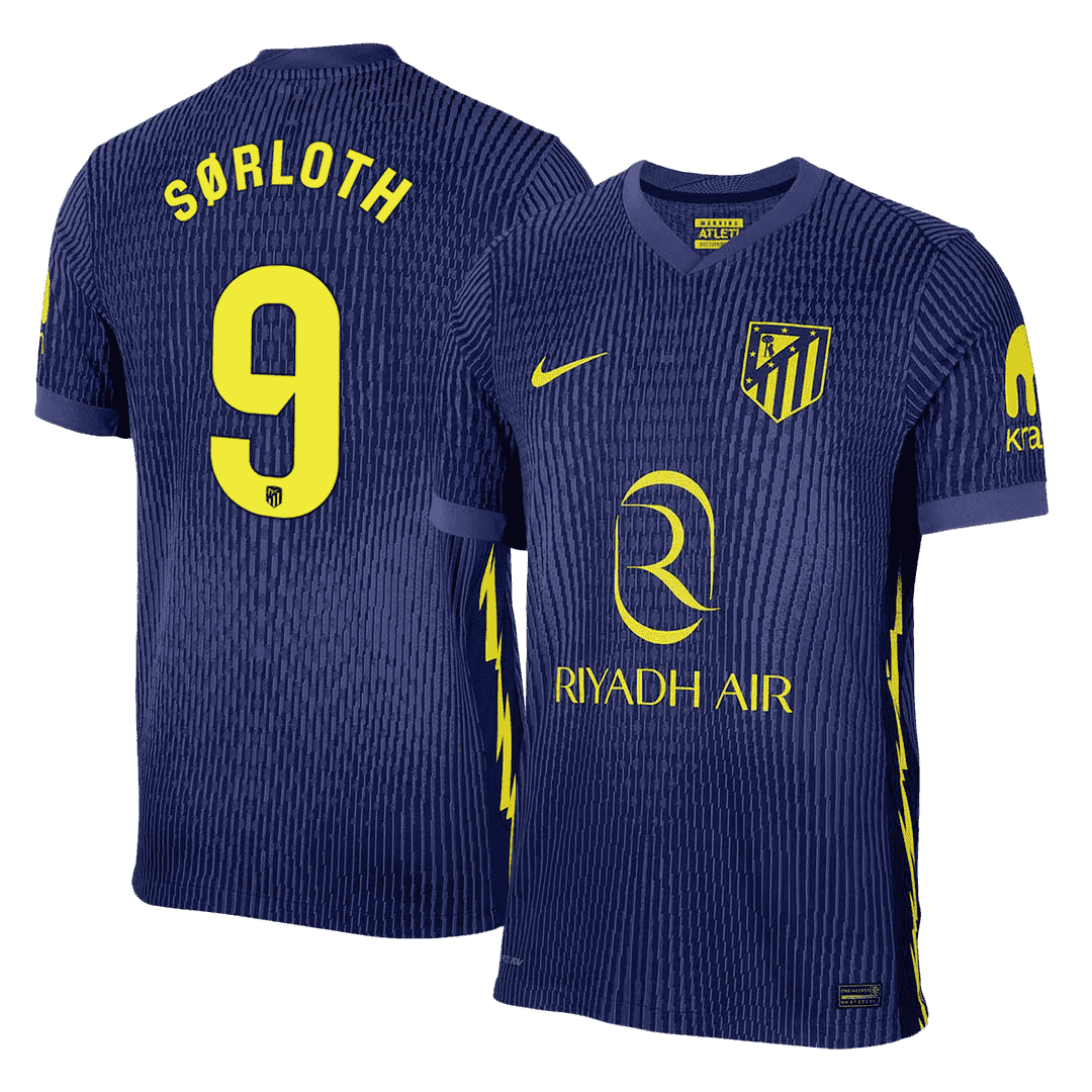 Maillot de foot extérieur SØRLOTH #9 Atletico Madrid 2025/26 Version Joueur pour Homme - Coupe Slim