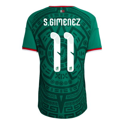 Maillot de football domicile homme version joueur S.GIMENEZ #11 Mexique Coupe du Monde 2026 - Coupe ajustée
