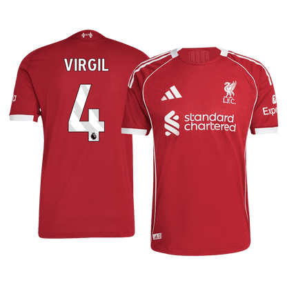 Maillot de foot domicile VIRGIL #4 Homme Liverpool 2025/26 - Version Joueur - Coupe Slim