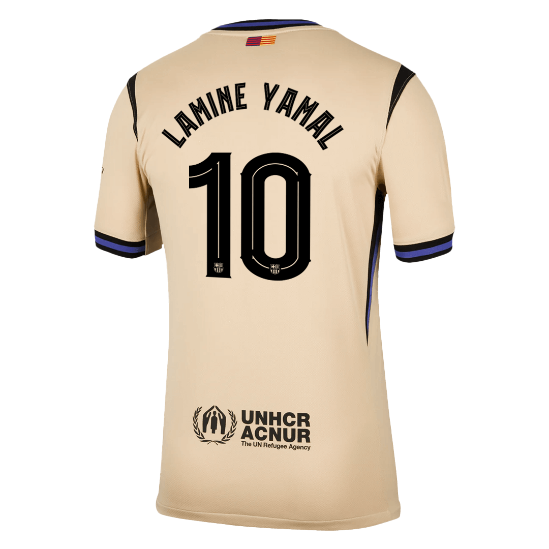 Maillot de football LAMINE YAMAL #10 Barcelone Ligue des Champions 2025/26 extérieur homme