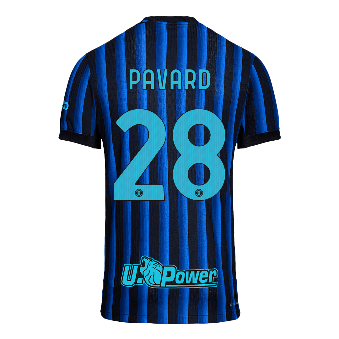 Maillot de Foot Domicile Inter Milan 2025/26 - Version Joueur - Homme PAVARD #28 - Coupe Slim
