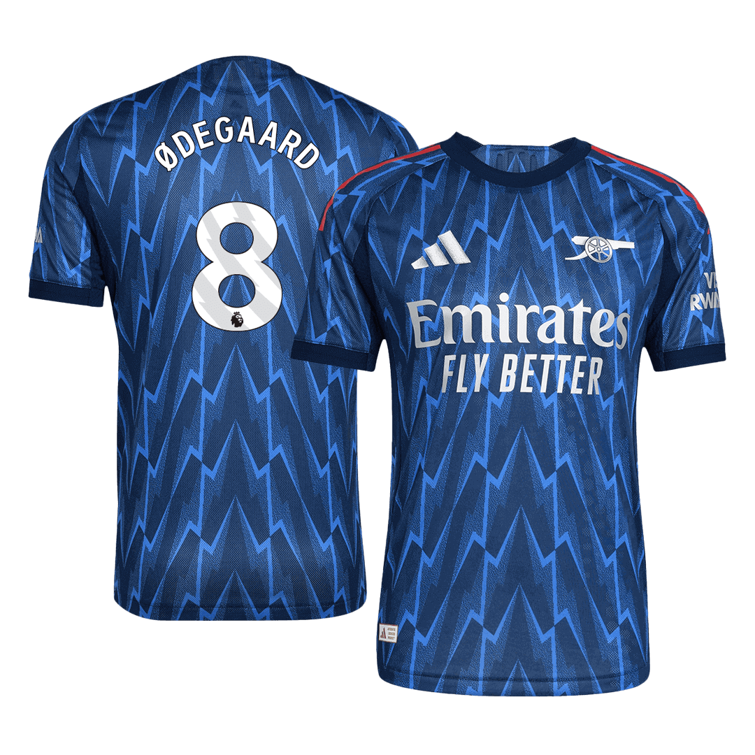 ØDEGAARD #8 Maillot de Foot Extérieur Arsenal 2025/26 Homme Version Joueur - Coupe Ajustée