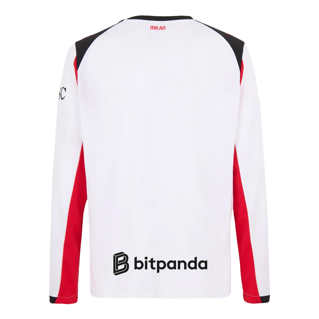 Maillot de football manches longues extérieur AC Milan 2025/26 pour homme