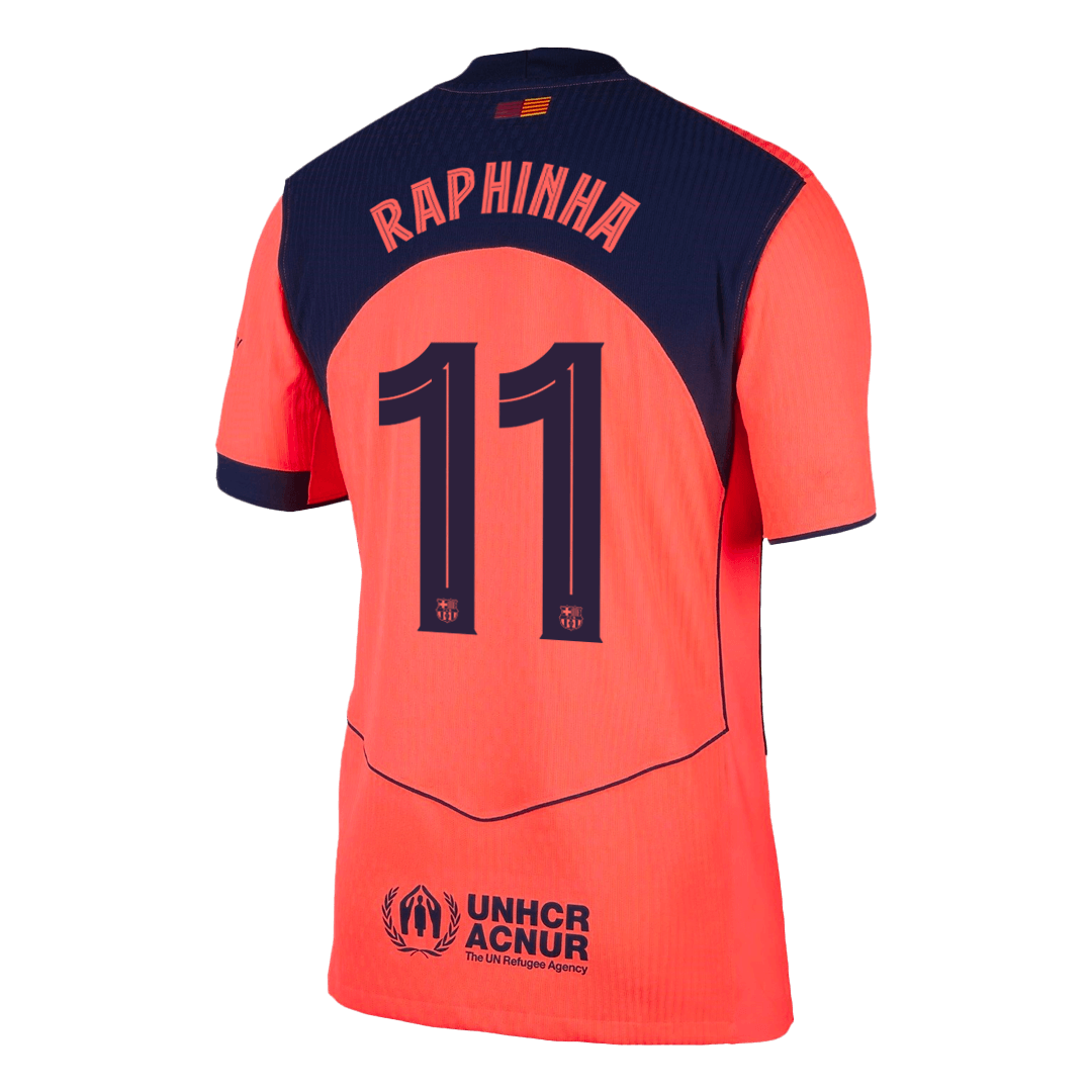 Maillot de Foot RAPHINHA #11 Homme Barcelone UCL 2025/26 Version Joueur Troisième Extérieur - Coupe Ajustée