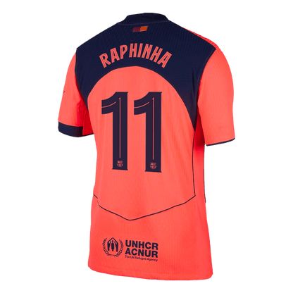Maillot de Foot RAPHINHA #11 Homme Barcelone UCL 2025/26 Version Joueur Troisième Extérieur - Coupe Ajustée