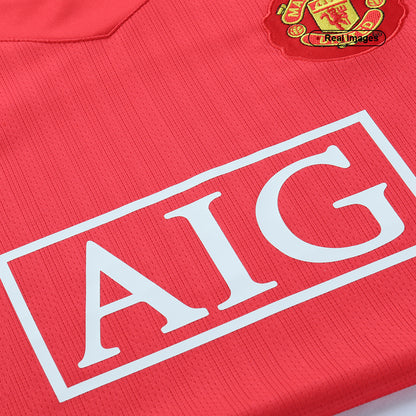 Maillot de football domicile SCHOLES #18 Rétro Homme Manchester United 2007/08