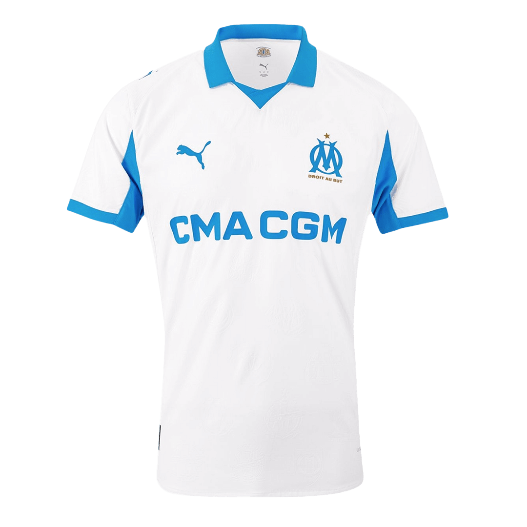 Maillot Domicile de Football Homme Marseille Saison 2025/26 Version Joueur - Coupe Ajustée