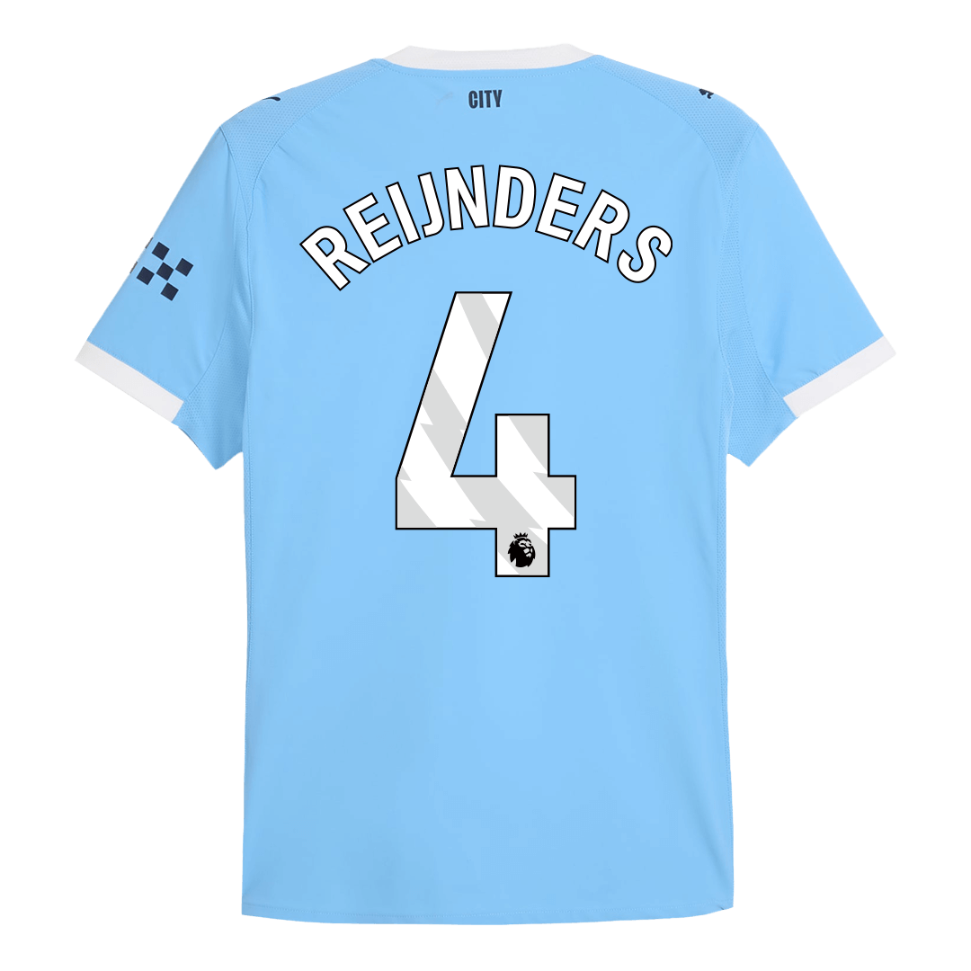 REIJNDERS #4 Maillot de Foot Domicile Homme Manchester City Version Joueur 2025/26 - Coupe Slim
