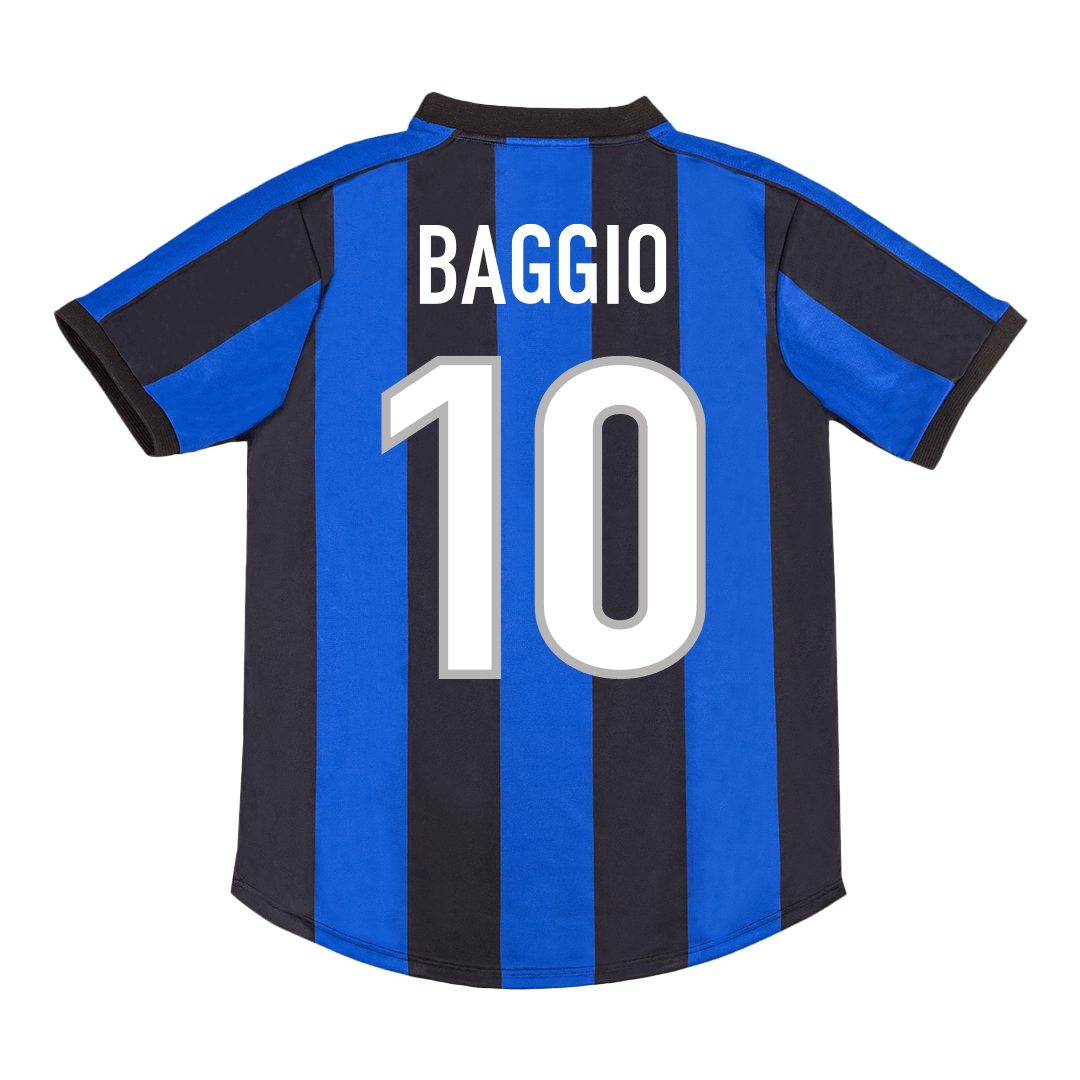 Maillot de foot domicile Inter Milan 1999/00 BAGGIO #10 Rétro Homme