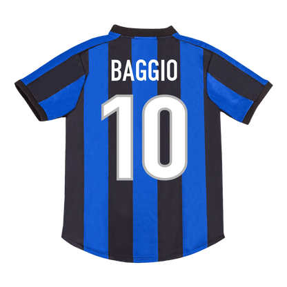 Maillot de foot domicile Inter Milan 1999/00 BAGGIO #10 Rétro Homme
