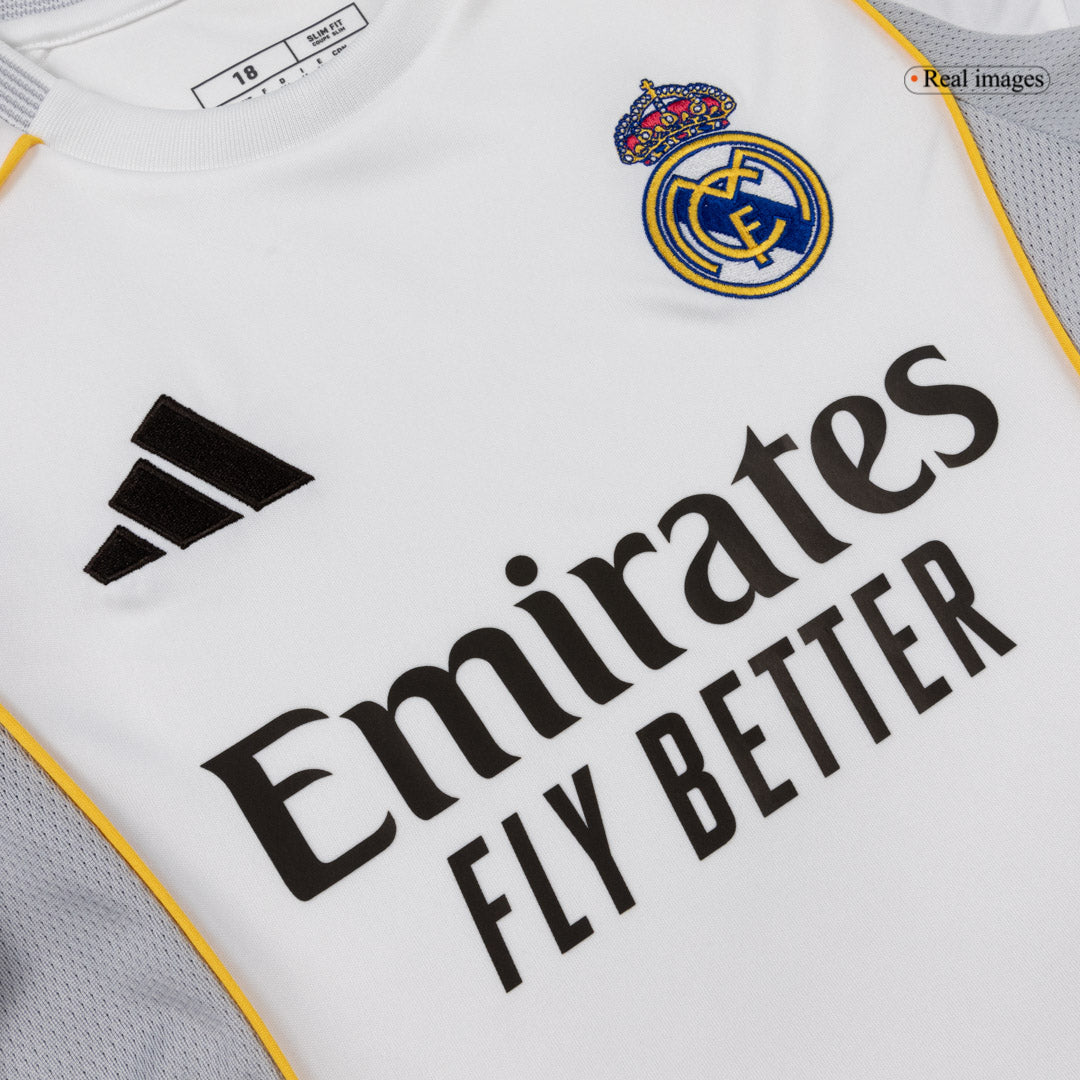 Maillot de football domicile Real Madrid 2025/26 pour enfant [PREMIUM]