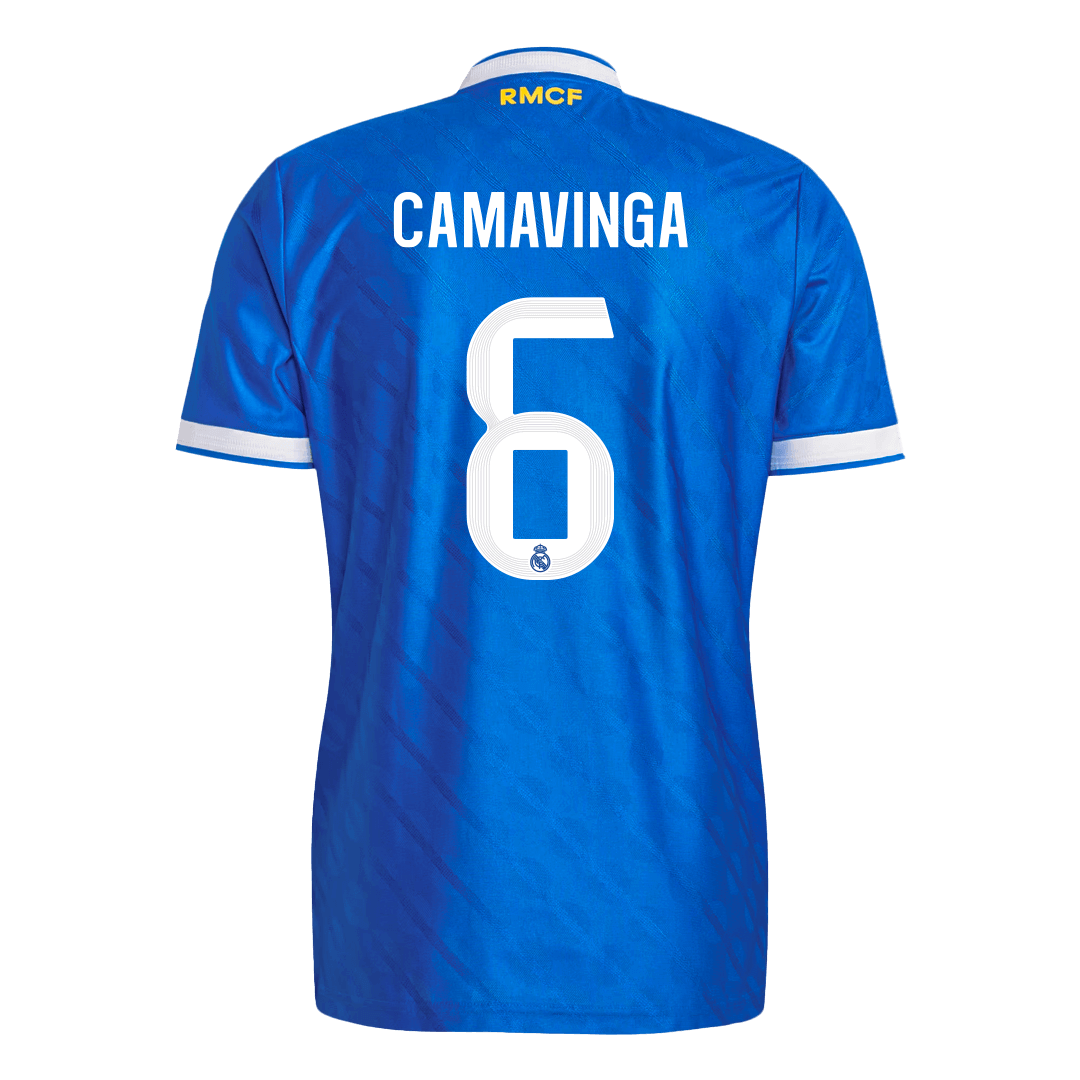 Maillot de football CAMAVINGA #6 Real Madrid 2025/26 pour homme - Version joueur - Troisième maillot extérieur - Coupe ajustée